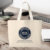 Grand Tote Bag Ajouter un logo d'entreprise et une marque Événeme