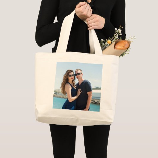 GRAND TOTE BAG AJOUTER UNE PHOTO À FOURRE-TOUT, PERSONNALISER (Devant (produit))