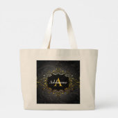 Grand Tote Bag Ajouter votre nom et votre initiale (Dos)