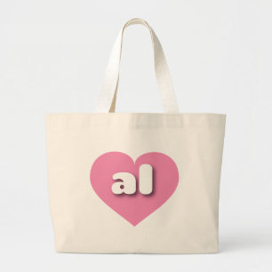 Grand Tote Bag Alabama coeur rose - J'aime tous
