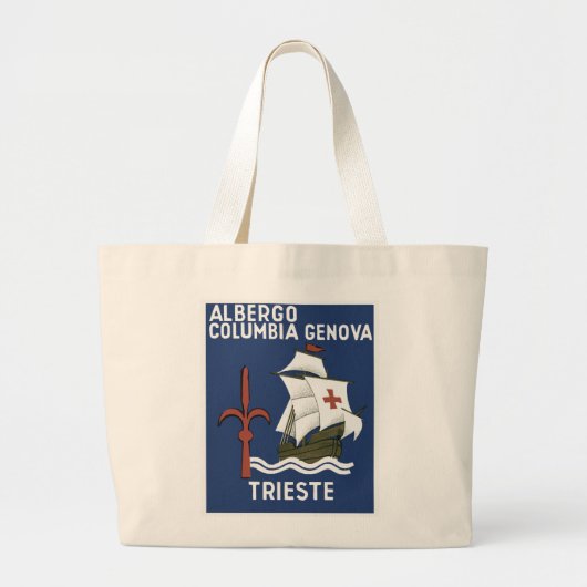 Grand Tote Bag Albergo Columbia Gênes ~ Trieste (Devant)