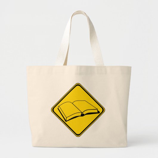 Grand Tote Bag Alerte : Livres à l'avance ! (Devant)