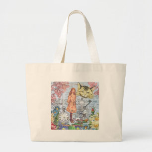 Grand Tote Bag Alice au pays des merveilles Cheshire Chat
