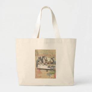 Grand Tote Bag Alice au pays des merveilles Mad Tea Party Art