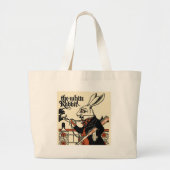 Grand Tote Bag Alice White Rabbit Classic Wonderland (Devant)