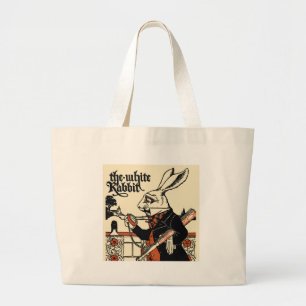 Grand Tote Bag Alice White Rabbit Classic Wonderland