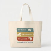 Grand Tote Bag Alimenté par des animaux végétaliens Plante (Devant)