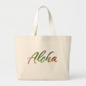 Grand Tote Bag Aloha - Lettres tropicales - Hawaii Hawai'i Nature (Devant)