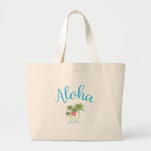 Grand Tote Bag Aloha Plages Hawaii Style été (Devant)
