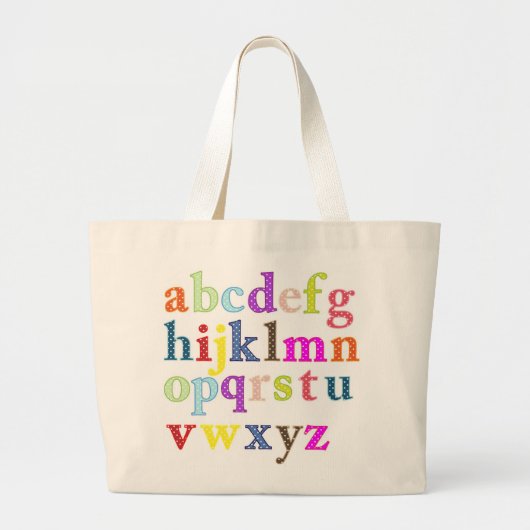 Grand Tote Bag Alphabet (Devant)