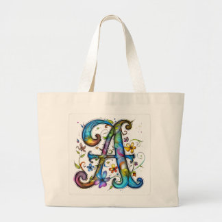 Grand Tote Bag Alphabet letter tote "A"