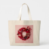 Grand Tote Bag Always Yours Romantic Red Rose Valentine Canvas (Dos)