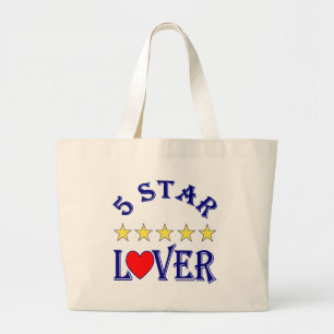 Grand Tote Bag Amant 5 étoiles bleu
