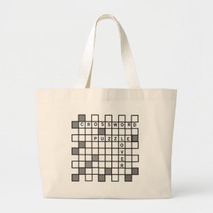 Grand Tote Bag Amant de jeu de mots croisé