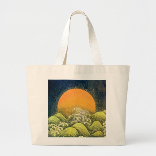 Grand Tote Bag AMATÉRASU, GODDESS SOLEIL, vert jaune noir (Devant)