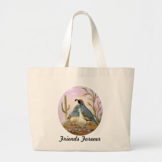 Grand Tote Bag Ami de cailles de Gambel pour toujours