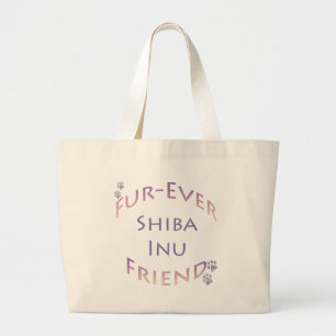 Grand Tote Bag Ami pour toujours de Shiba Inu