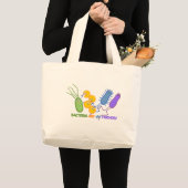 Grand Tote Bag Amis bactériens (Devant (produit))