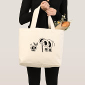 Grand Tote Bag amis d'âne et d'éléphant (Devant (produit))