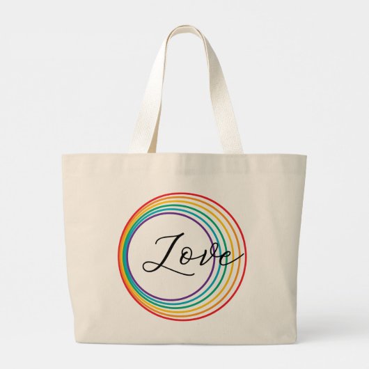 Grand Tote Bag Amour arc-en-ciel (Dos)
