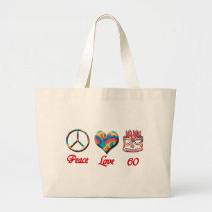 Grand Tote Bag Amour et 60 de paix
