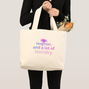 Grand Tote Bag Amour, rires et beaucoup de linge