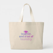 Grand Tote Bag Amour, rires et beaucoup de linge (Dos)