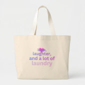 Grand Tote Bag Amour, rires et beaucoup de linge (Devant)