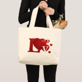 Grand Tote Bag AMOUR Rouge (Devant (produit))