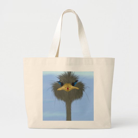 Grand Tote Bag Amusant Ostrich George Et Mignonne Ladybug (Devant)