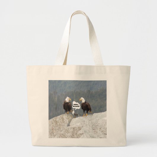 Grand Tote Bag Amusants aigles et mouettes (Devant)