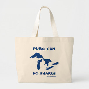 Grand Tote Bag Amusement pur, aucuns requins