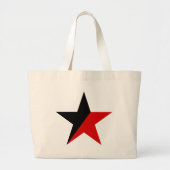 Grand Tote Bag Anarchisme Anarcho-Syndicalisme des étoiles noires (Devant)
