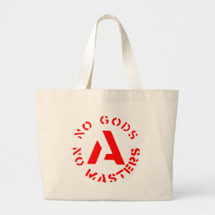 Grand Tote Bag Anarchisme - aucuns dieux aucuns maîtres