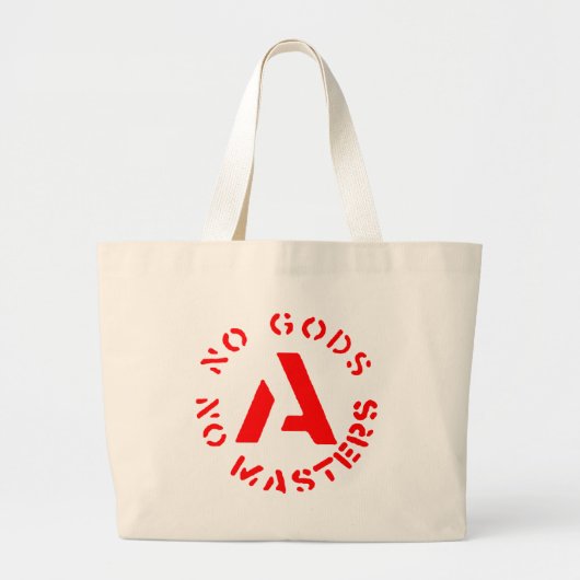 Grand Tote Bag Anarchisme - aucuns dieux aucuns maîtres (Devant)