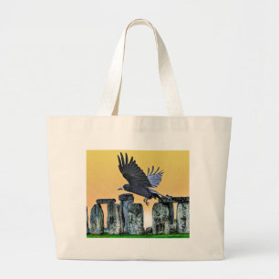 Grand Tote Bag Ancien Stonehenge & Rook Cadeau Corvid-lover
