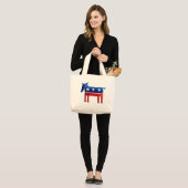 Grand Tote Bag Âne Démocrate (Devant (modèle))