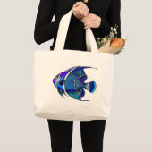 Grand Tote Bag Ange bleu (Devant (produit))