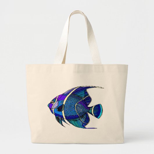 Grand Tote Bag Ange bleu (Devant)