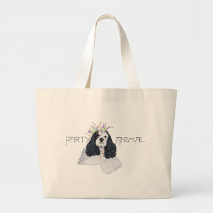 Grand Tote Bag Animal de fête American Cocker Spaniel
