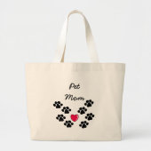 Grand Tote Bag Animaux Empreintes de pattes (Devant)
