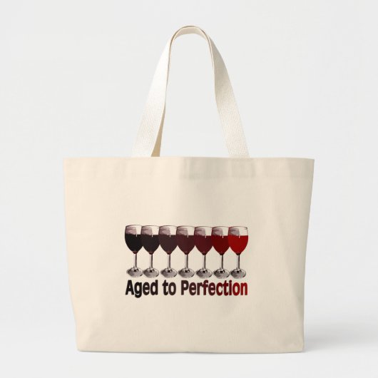 Grand Tote Bag Anniversaire du vin rouge (Devant)