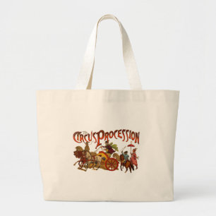 Grand Tote Bag Antique Cirque Parade Clowns Chevaux