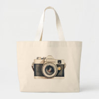 Appareil photo reflex argentique vintage illustré