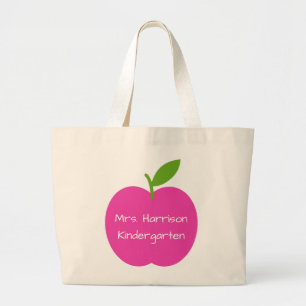 Grand Tote Bag Apple de très bon goût du professeur rose et ver