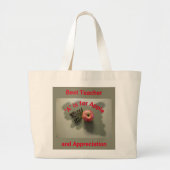Grand Tote Bag Appréciation de l'enseignant Red Apple (Devant)