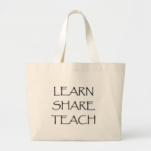 Grand Tote Bag Apprenez que la part enseignent