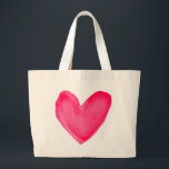 Grand Tote Bag Aquarelle Coeur rose rouge amour<br><div class="desc">Ajoutez un peu d'amour à votre vie avec ce charmant coeur écologique fourre-tout. Ce fourre-tout mignon dispose d'un coeur aquarelle peint à la main dans les tons rose et rouge.Les sacs fourre-tout cardiaques sont parfaits pour * mamans occupées, papas, enfants * sacs de plage et de gym * sac d'achat...</div>
