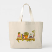 Grand Tote Bag Aquarelle colorée (Dos)