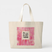 Grand Tote Bag Aquarelle rose mignonne Meilleure appréciation de  (Dos)